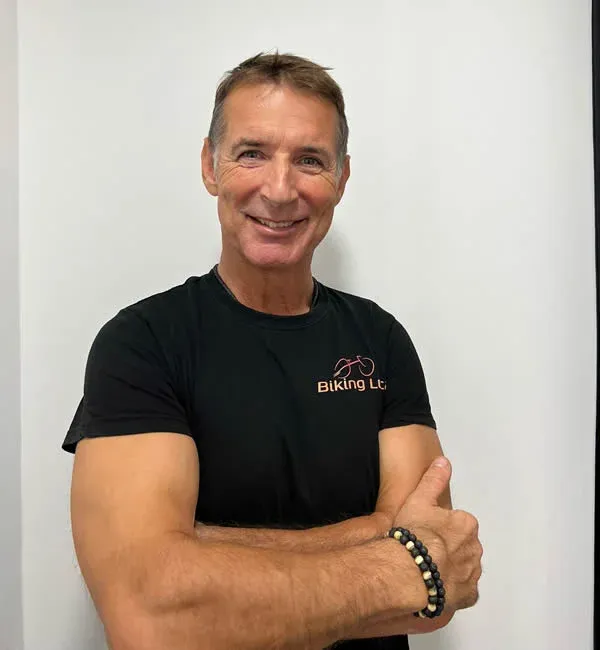 Retrato de Félix Baltanás, del equipo de Biking Luca