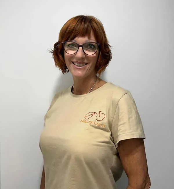 Retrato de Silvia Wehrheim, del equipo de Biking Luca